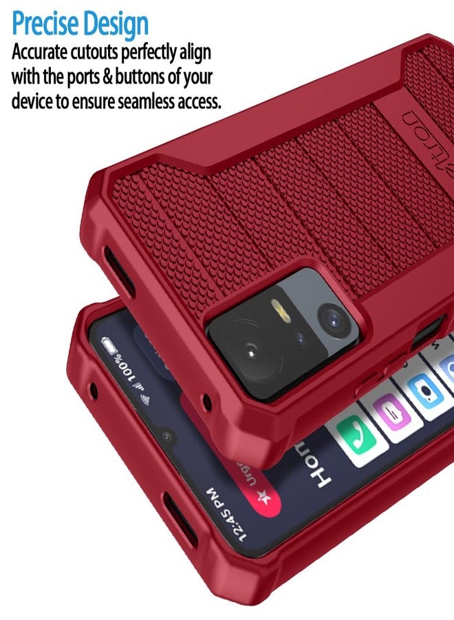 جراب هاتف BELTRON لهاتف Jitterbug Smart 4، جراب حماية نحيف وقوي بتقنية معززة لهاتف TCL 40XL / Lively Jitterbug Smart4 (أحمر) - Image 5