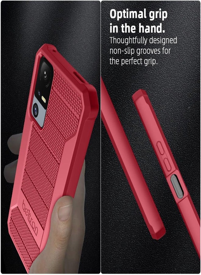 جراب هاتف BELTRON لهاتف Jitterbug Smart 4، جراب حماية نحيف وقوي بتقنية معززة لهاتف TCL 40XL / Lively Jitterbug Smart4 (أحمر) - Image 4