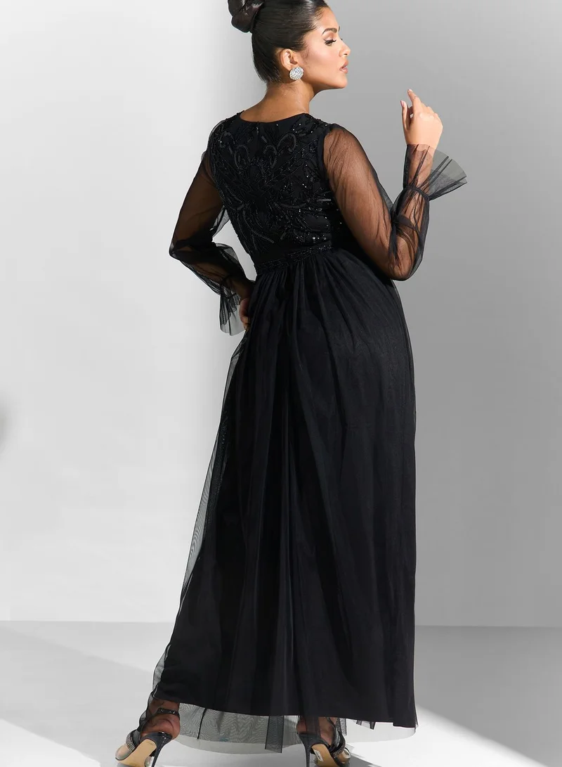 Namshi x Embellished Bodice Dress