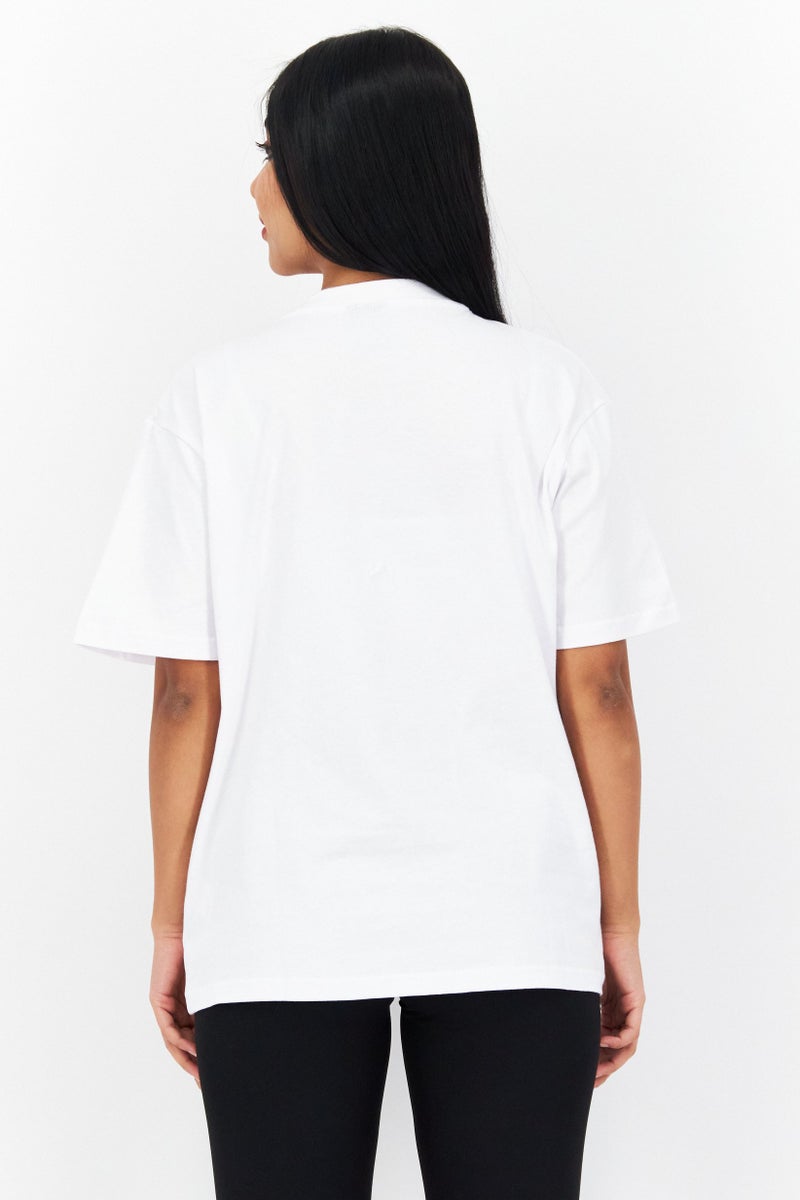 Marilyn Monroe Women Crew Neck Short Sleeve Graphic Print T Shirt, White - Image 2