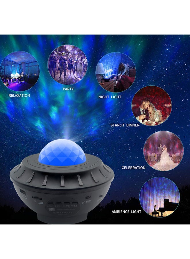 Loquat LED Star Projection Lamp With Music Starry 17 x 13.4 x 17cm Black - Image 2