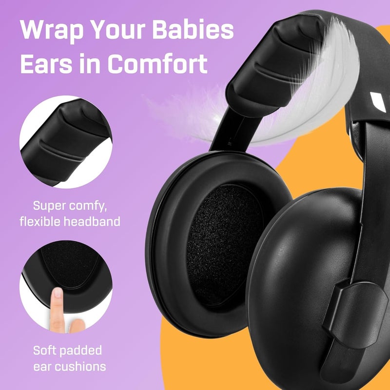 Vanderfields Baby Ear Protection Toddler - Baby Ear Muffs Noise Protection Infant - 21dB NRR - Age 3 Months / 2 Years - Image 3