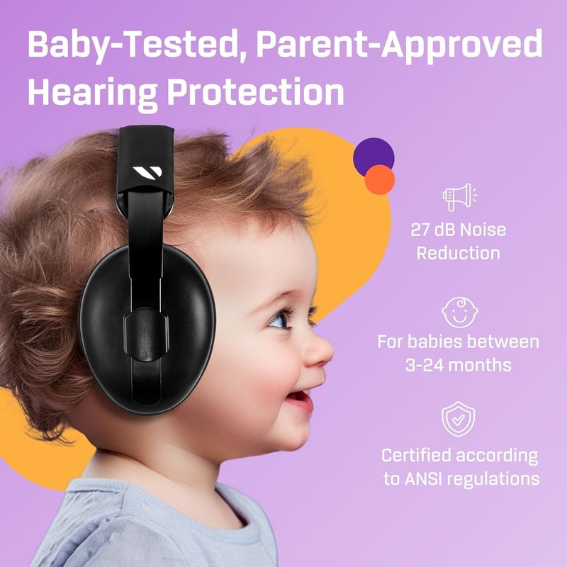 Vanderfields Baby Ear Protection Toddler - Baby Ear Muffs Noise Protection Infant - 21dB NRR - Age 3 Months / 2 Years - Image 2