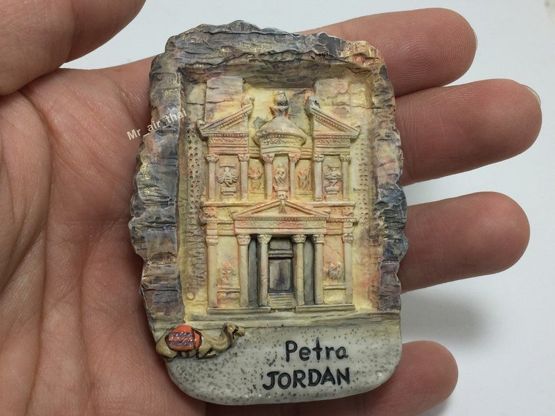 WitnyStore Tiny 2¾" Petra Archaeological City Jordan Magnet - Miniature Hand Made Resin 3D Asia Landmark Tourist Attractions Decorative Refrigerator Fridge Magnets Collectible Traveler Souvenirs Gifts - Image 4