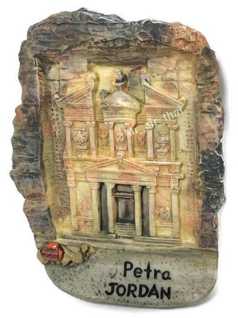 WitnyStore Tiny 2¾" Petra Archaeological City Jordan Magnet - Miniature Hand Made Resin 3D Asia Landmark Tourist Attractions Decorative Refrigerator Fridge Magnets Collectible Traveler Souvenirs Gifts - Image 5