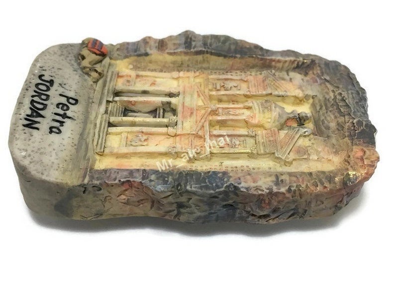 WitnyStore Tiny 2¾" Petra Archaeological City Jordan Magnet - Miniature Hand Made Resin 3D Asia Landmark Tourist Attractions Decorative Refrigerator Fridge Magnets Collectible Traveler Souvenirs Gifts - Image 2