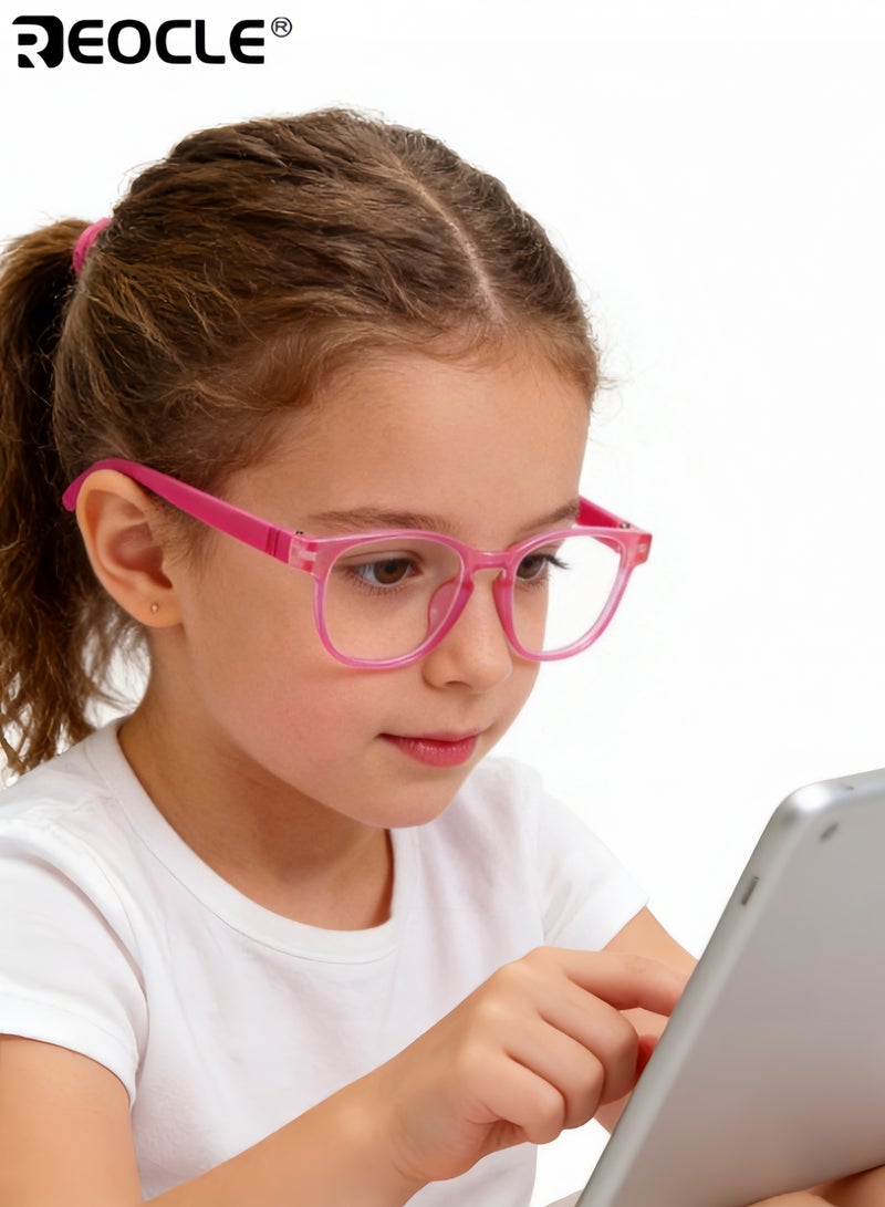 ريوكل نظارات حجب الضوء الأزرق للأطفال بتصميم إطار صغير، نظارات كمبيوتر بأسلوب زخرفي للأولاد والبنات لحماية الشاشة - Image 3