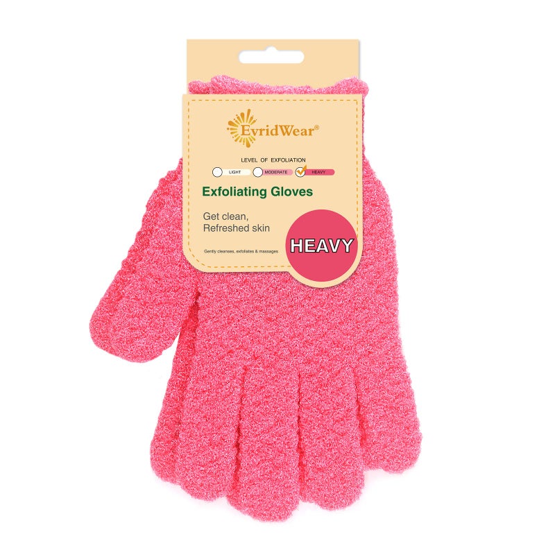 Evridwear Evridwear Exfoliating Glove Shower Gloves Exfoliate Dead Skin for Dry Sensitive Skin No Irritation with Hanging Loop 