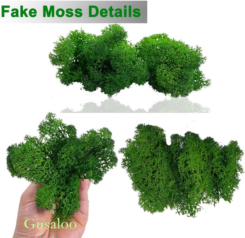 Gusaloo Preserved 5oz Moss Artificial Moss Natural Fresh Green Moss for Craft Handicraft Arts Floral Project Wall Decor Table Decor Wedding Centerpieces Garden Terrariums Decoration-MIdGreen - Image 2