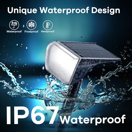 Linkind Solar Spot Lights Outdoor, 60 LEDs Solar Lights Outdoor Waterproof IP67 with 30% Conversion Rate, Ideal for Landscape, Garden, Yard, Pathway (4 Pack, Cool White) - Image 4