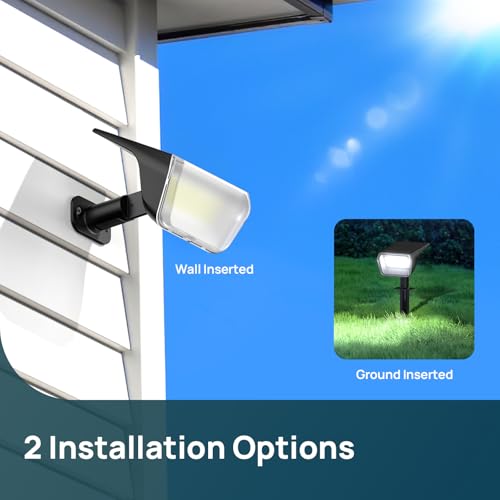 Linkind Solar Spot Lights Outdoor, 60 LEDs Solar Lights Outdoor Waterproof IP67 with 30% Conversion Rate, Ideal for Landscape, Garden, Yard, Pathway (4 Pack, Cool White) - Image 5