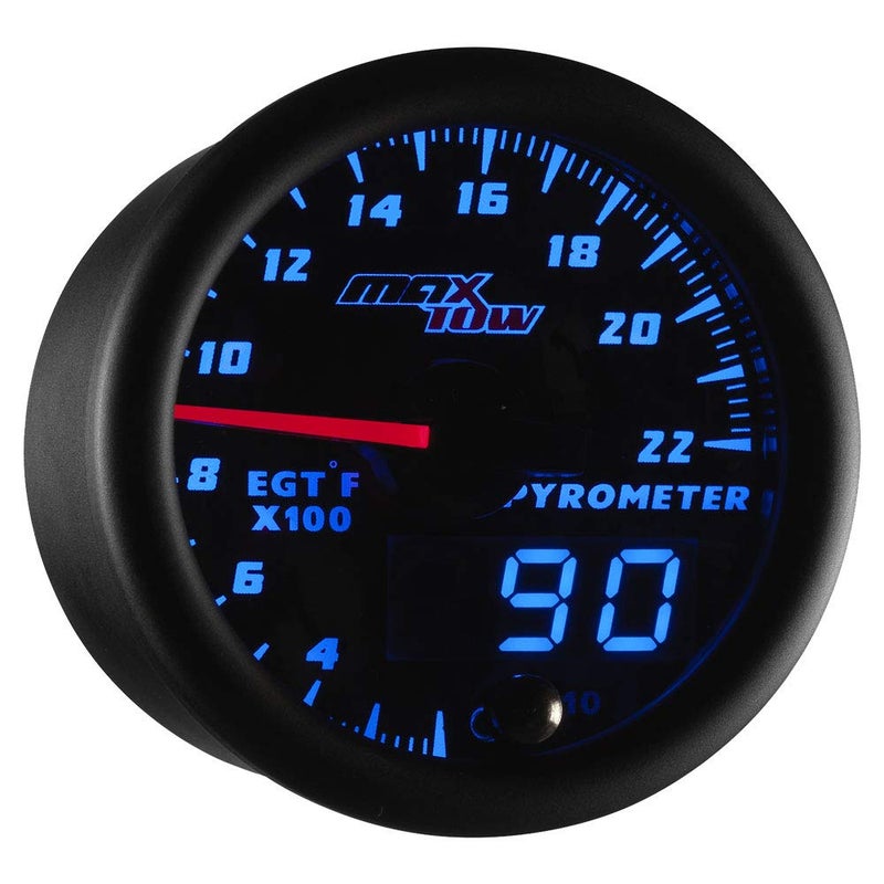MaxTow Double Vision 2200°F Pyrometer Exhaust Gas Temperature EGT Gauge Kit - Image 1