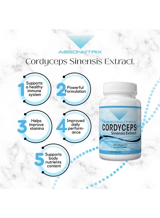 Absonutrix Cordyceps Sinensis Extract 1000 mg, 4 Oz Liquid, 60 Servings, Made in USA, Quality Potent Ingredients, Third-Party Tested, Non-GMO, GMP Certified, Cruelty-Free Products - Image 4