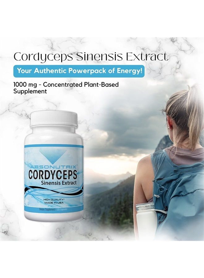 Absonutrix Cordyceps Sinensis Extract 1000 mg, 4 Oz Liquid, 60 Servings, Made in USA, Quality Potent Ingredients, Third-Party Tested, Non-GMO, GMP Certified, Cruelty-Free Products - Image 3