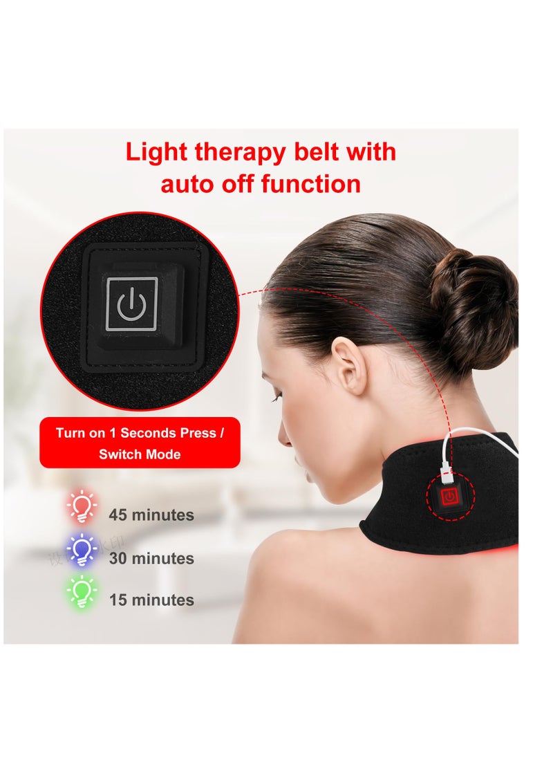 SYOSI - Red Light Therapy Belt, 660nm Red Light and 850nm Near Infrared Light Therapy Belt, for Body Shoulder Chin Neck Hand Wrist, Wearable Red Light Therapy Wrap for Men Women - Image 1