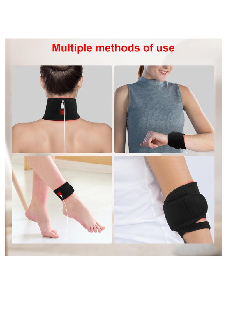 SYOSI - Red Light Therapy Belt, 660nm Red Light and 850nm Near Infrared Light Therapy Belt, for Body Shoulder Chin Neck Hand Wrist, Wearable Red Light Therapy Wrap for Men Women - Image 1