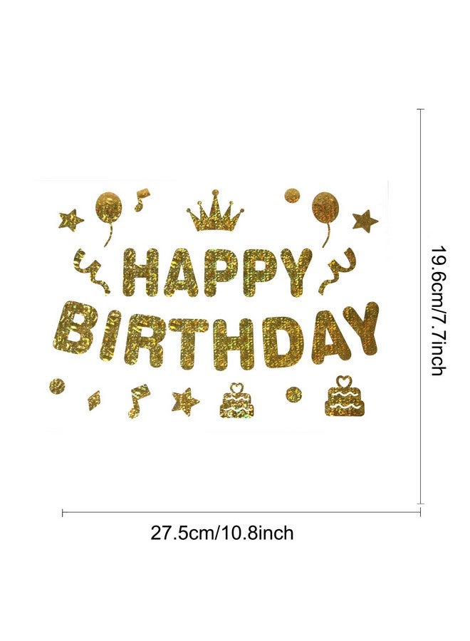 JANSONG Birthday Party Stickers，Transparent Bobo Balloon Decoration Stickers Letters Decals Balloon Glass Gift Box Decoration Stickers Mixed Color (5Pcs) - Image 3