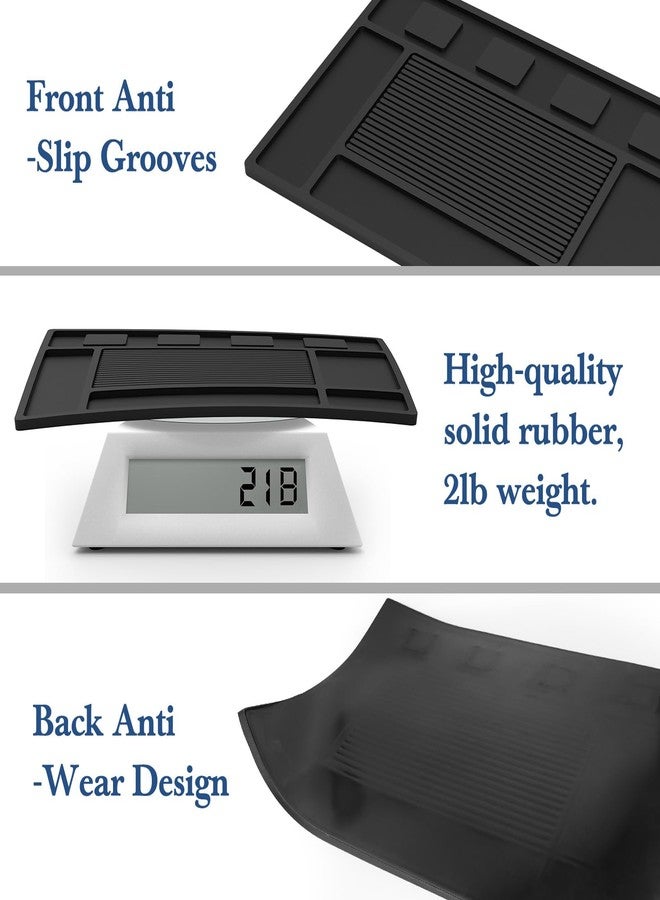 Acfunique Magnetic Barber Mat for Clippers,Station Barber Tool Organizer Mat Rubber for Scissors Salon Barber shop Beauty Tools with 4 Slots Flexible Silicone Barber Pad Non-Slip Professional Barber Accessories - Image 5