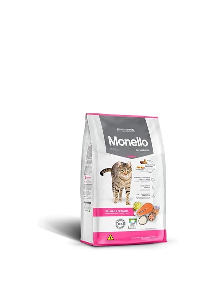 MONELLO ADULT CAT GATOS ADULTOS SALMON AND CHICKEN
