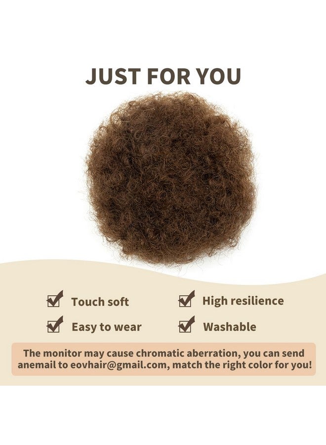isheeny isheeny Small Ponytail Wig For Little Girls, Brown Drawstring Ponytail Human Hair For Kids, Adorn Your Look With Our Drawstring Afro Puff, The Perfect Hairpiece For Everyday And Special Occasions - Image 5