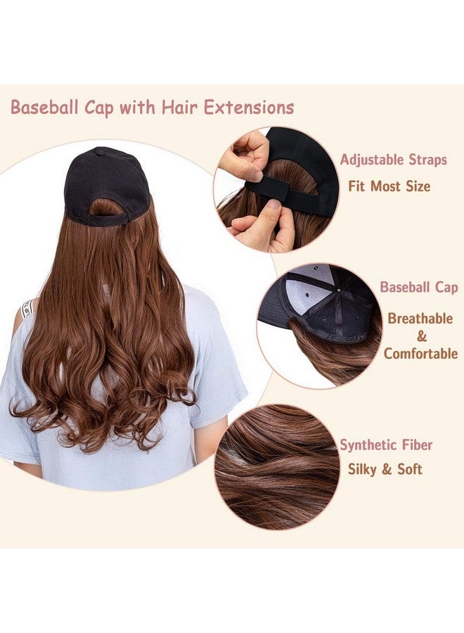 Samyak Long Synthetic Hair Wig with Baseball Cap Hat Straight Curly Hair Extension & Wigs For Women (Straight) - Image 5