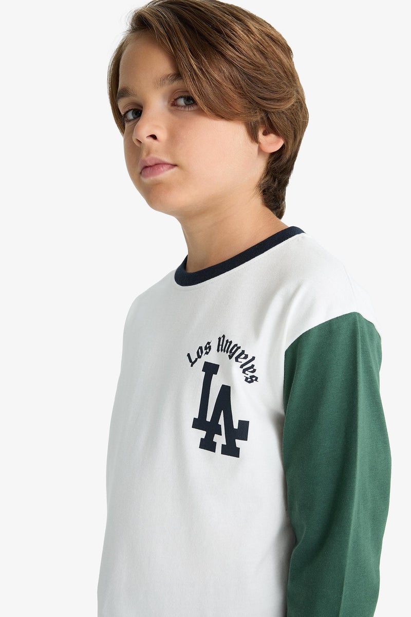DeFacto White Boy Boy Printed T-Shirt Sweatpants 2 Piece Set Casual - Image 5