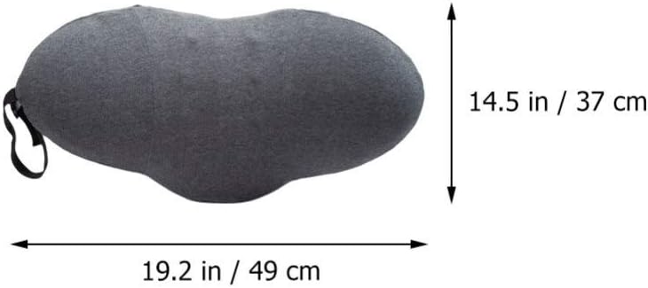 كلاراكو وسادة قطنية فائقة الكثافة من كلاركو، قطعة واحدة - دعم قوي متعدد المناطق مريح حاصل على براءة اختراع لتخفيف آلام أسفل الظهر - وسادة دعم قطنية مع حزام لكرسي المكتب والسيارة والأريكة والطائرة - رمادي غامق - Image 2