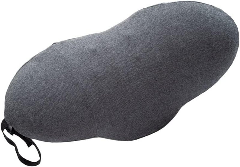 كلاراكو وسادة قطنية فائقة الكثافة من كلاركو، قطعة واحدة - دعم قوي متعدد المناطق مريح حاصل على براءة اختراع لتخفيف آلام أسفل الظهر - وسادة دعم قطنية مع حزام لكرسي المكتب والسيارة والأريكة والطائرة - رمادي غامق - Image 1