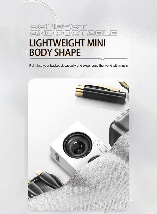 Portable Bluetooth Speaker, 5.3, Full Metal Case, Range High Capacity and Long Life, 6 Hours Playing Time, Wireless Stereo Pairing, Speaker for Home, Outdoor, Travelling, White  - Image 5