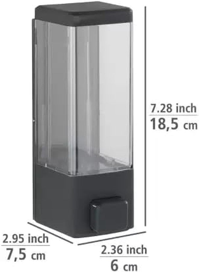Aimko 350ml Chrome-Plated Wall-Mounted Dispenser | Multi-Use for Liquid Soap, Shampoo, Conditioner, Hand Wash Gel & Foam | ABS Plastic, Leak-Proof, Refillable – Ideal for Bathrooms (Black) - Image 3
