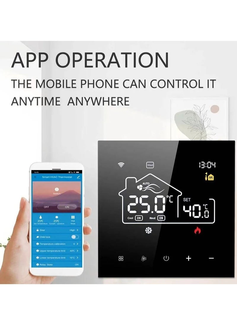 TUYA - Tuya WiFi Indoor Central Air Conditioning Thermostat Floor Heating All-in-One Temperature Regulator Digital Display Intelligent Thermostat Mobile phone APP Control - Image 1