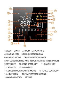 TUYA Tuya WiFi Indoor Central Air Conditioning Thermostat Floor Heating All-in-One Temperature Regulator Digital Display Intelligent Thermostat Mobile phone APP Control  - Image 5