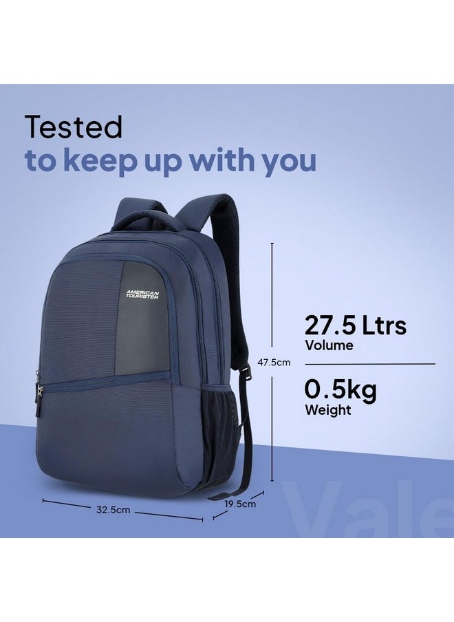 امريكان توريستر - حقيبة ظهر للكمبيوتر المحمول من American Tourister Valex مع حجرة للكمبيوتر المحمول مقاس 17 بوصة وسعة 28 لترًا وحامل زجاجة خارجي ومنظم للرجال والنساء - Image 1