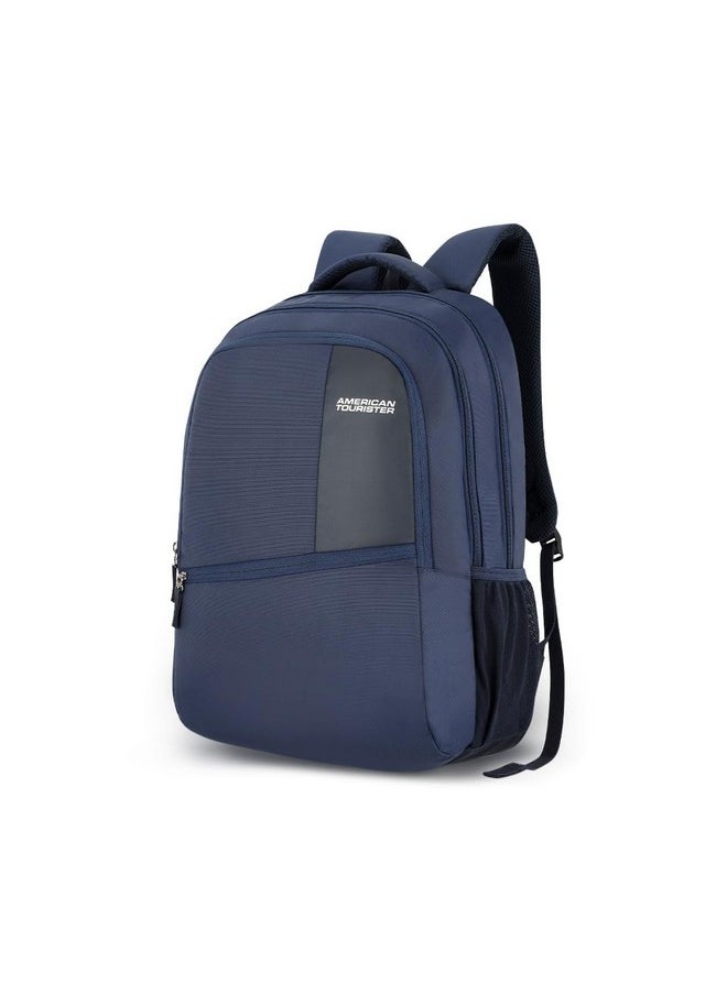 امريكان توريستر - حقيبة ظهر للكمبيوتر المحمول من American Tourister Valex مع حجرة للكمبيوتر المحمول مقاس 17 بوصة وسعة 28 لترًا وحامل زجاجة خارجي ومنظم للرجال والنساء - Image 1