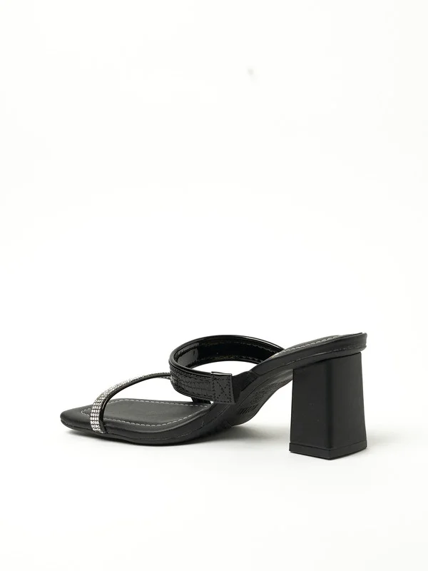 فيزانو Vizzano Ladies Mid Heel Sandals Black | Made In Brazil