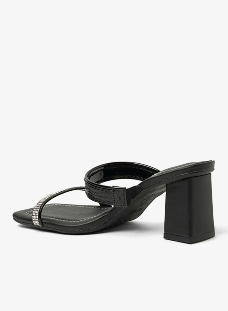 VIZZANO Black Vizzano Ladies Mid Heel Sandals Black | Made In Brazil for Women | Best Price UAE