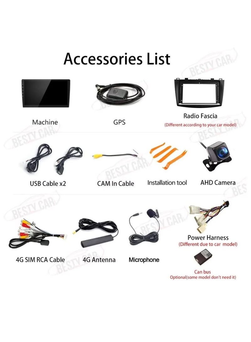 راديو ستيريو للسيارة يعمل بنظام أندرويد 13 ثماني النواة 4+64 جيجابايت لسيارة هيونداي سوناتا i40 i45 2011-2015 بشاشة تعمل باللمس يدعم نظام تحديد المواقع العالمي (GPS) ونظام Carplay وAndroid Auto وبلوتوث وDSP وكاميرا احتياطية AHD - Image 3