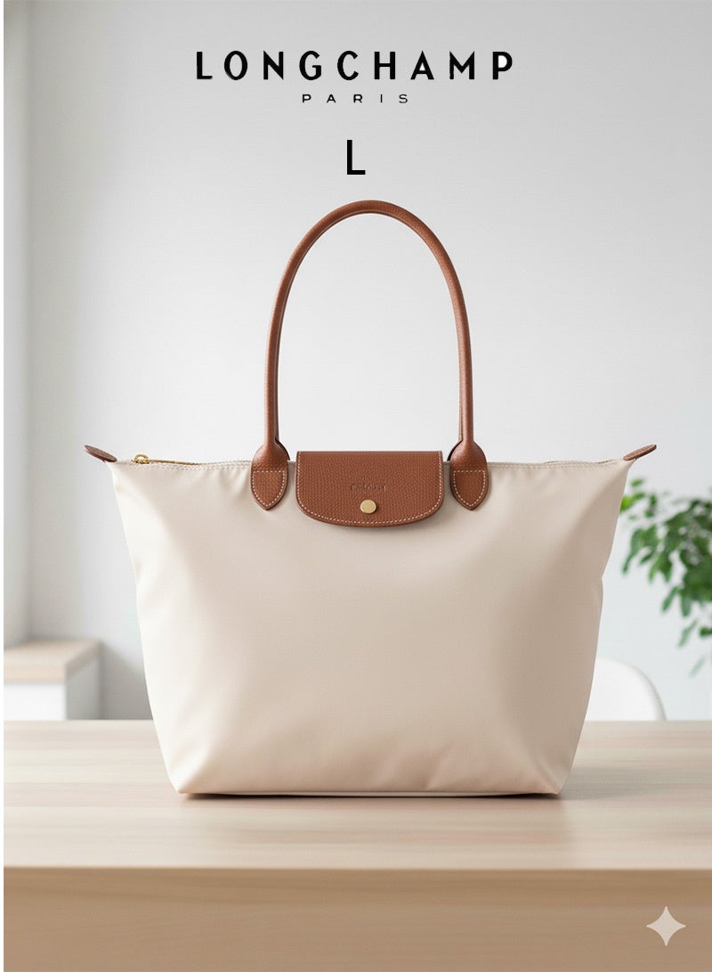 Longchamp Le Pliage  Women's  fashion versatile  White Classic  Large - Image 1