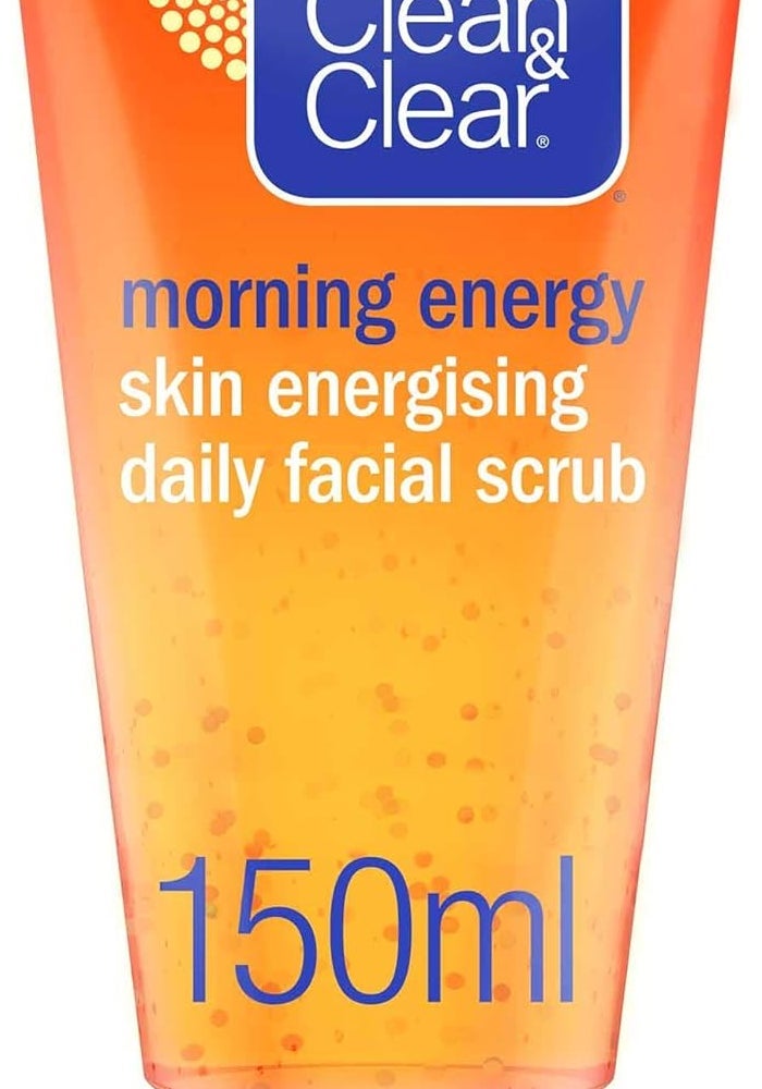 Clean & Clear Daily Face Scrub, Morning Energy, Skin Energising, Enriched with vitamin C and ginseng extracts, gently cleanses by removing dirt, oil and impurities, 150ml - Image 1
