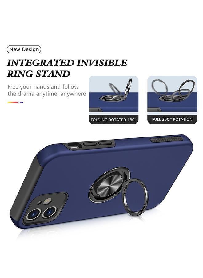 Zaboon Case For iPhone 12 mini Magnetic Ring Kickstand Shockproof Phone Case - Image 2