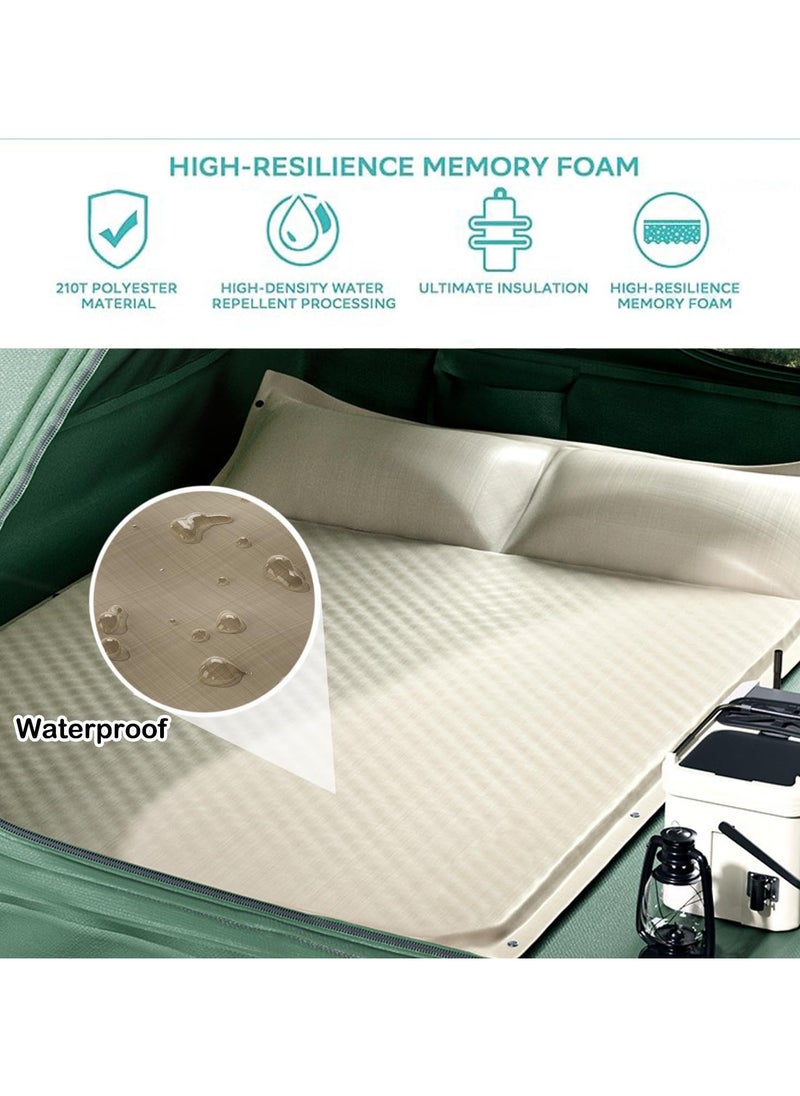 Generic Camping Sleeping Pad, Self-inflating Sleeping Mat with Pillow & Carry Bag, Waterprrof Camping Air Mattress Foldable Sleeping Bed for Camping Hiking Backpack Tent Car for 2 People (3cm/king)  - Image 5