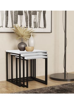 Home Gallery طاولة تعشيش معدنية 3 قطع  - Image 1