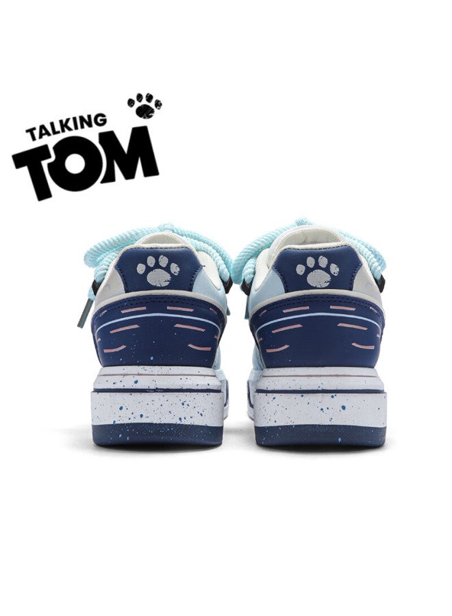 Talking Tom Men's Shoes, Stylish Graffiti Thick-soled Bread Shoes, Casual Versatile Couple Shoes For Men And Women, Mint Blue, Size 42 - Image 5