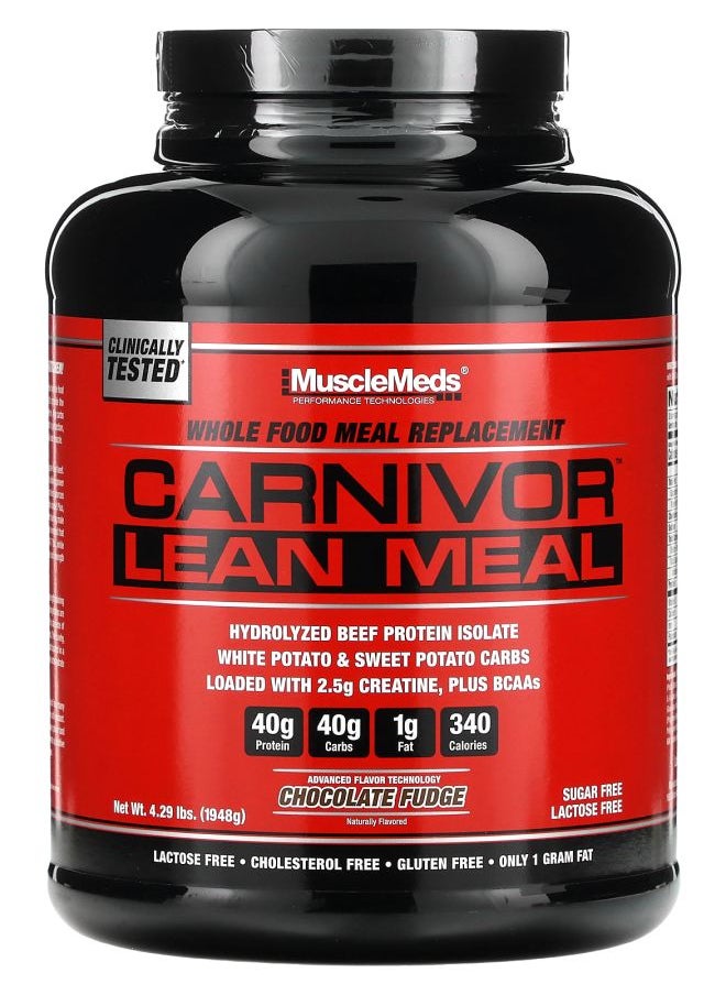MUSCLEMEDS Carnivor Lean Meal Chocolate Fudge 4.29 lbs (1948 g) 