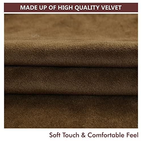 Yellow Weaves Soft Velvet Fabric Cushion Cover 24 X 24 Inches, Set of 5, (Multi 10), 250 TC - Image 3