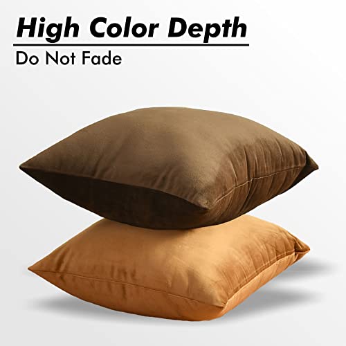 Yellow Weaves Soft Velvet Fabric Cushion Cover 24 X 24 Inches, Set of 5, (Multi 10), 250 TC - Image 2