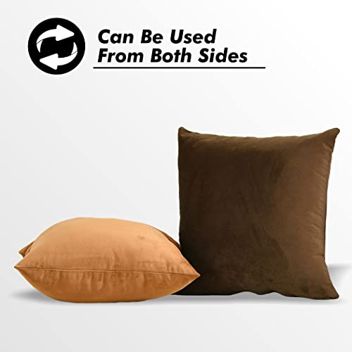 Yellow Weaves Soft Velvet Fabric Cushion Cover 24 X 24 Inches, Set of 5, (Multi 10), 250 TC - Image 5