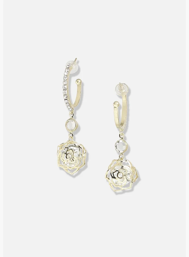 SOHI Gold Plated Designer Stone Party Drop Earring For Women