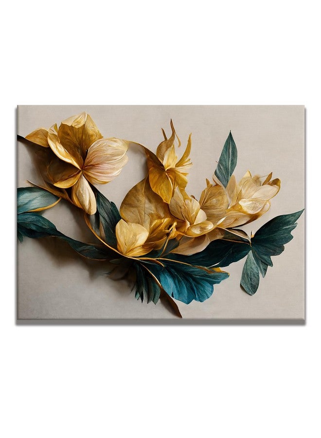 PAPER PLANE DESIGN Canvas Floral Wall Art: A Symphony of Nature's Elegance Wall Art Large Size Canvas Framed Paintings For Living Room Office,Caffe,Restaurant,Home Decor. (18 x 24 Inches, C) - Image 2