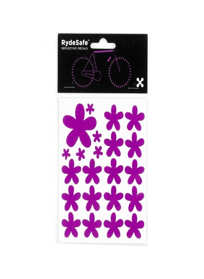RydeSafe Reflective Decals - Flowers Kit (Violet) - Image 1